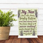 Nan Decorations Standing Sign Nanny Birthday Christmas Gift 