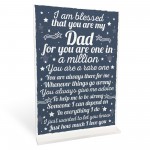 THANK YOU DAD Daddy Daughter Gifts Plaque Birthday Christmas 