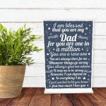 THANK YOU DAD Daddy Daughter Gifts Plaque Birthday Christmas 