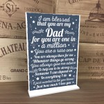 THANK YOU DAD Daddy Daughter Gifts Plaque Birthday Christmas 