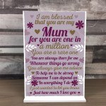 THANK YOU Mum Gift Standing Plaque Mother Daughter Gift From Son