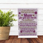 THANK YOU Mum Gift Standing Plaque Mother Daughter Gift From Son