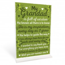 Thank You Christmas Birthday Gifts For Grandad Standing Sign