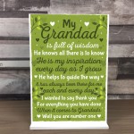 Thank You Christmas Birthday Gifts For Grandad Standing Sign