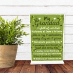 Thank You Christmas Birthday Gifts For Grandad Standing Sign