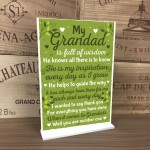 Thank You Christmas Birthday Gifts For Grandad Standing Sign