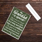 Grandad Christmas Birthday Gift For Grandparents Standing Plaque