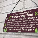 THANK YOU GIFT For Nan Plaque Nan And Grandad Gift Keepsake