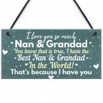 Keepsake Gift For Nan And Grandad Sign Grandparent Thank You