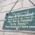 Keepsake Gift For Nan And Grandad Sign Grandparent Thank You