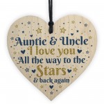 Handmade Gifts For Auntie And Uncle Sign Wooden Heart THANK YOU 