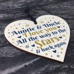 Handmade Gifts For Auntie And Uncle Sign Wooden Heart THANK YOU 