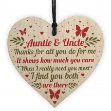 Handmade Gift For Auntie and Uncle Joint Gifts Wooden Heart 