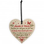 Handmade Gift For Auntie and Uncle Joint Gifts Wooden Heart 