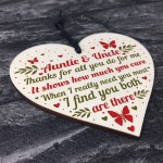 Handmade Gift For Auntie and Uncle Joint Gifts Wooden Heart 