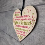 AUNTIE Birthday Christmas Gift Hanging Wood Heart Plaque Gift 