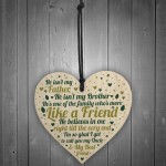 UNCLE Birthday Christmas Gift Hanging Wooden Heart Plaque Gift