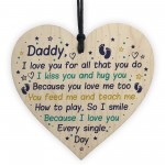 Dad Birthday Christmas Daddy To Be Wooden Heart From Bump Baby 