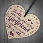 Girlfriend Birthday Christmas Card Gifts Wood Heart Anniversary