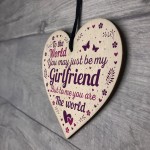 Girlfriend Birthday Christmas Card Gifts Wood Heart Anniversary