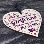 Girlfriend Birthday Christmas Card Gifts Wood Heart Anniversary