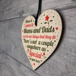 MUM And DAD Gift For Birthday Christmas Wooden Heart Thank You