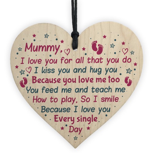Mum Birthday Christmas Mummy To Be Wooden Heart From Bump
