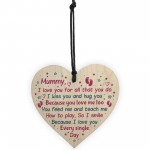 Mum Birthday Christmas Mummy To Be Wooden Heart From Bump