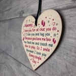 Mum Birthday Christmas Mummy To Be Wooden Heart From Bump