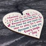 Mum Birthday Christmas Mummy To Be Wooden Heart From Bump
