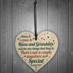 Nan And Grandad Christmas Gift Birthday Gift Wood Heart Keepsake
