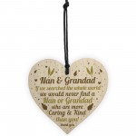 Handmade Grandparent Gift Wood Heart Nan And Grandad Gifts