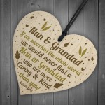 Handmade Grandparent Gift Wood Heart Nan And Grandad Gifts