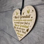 Handmade Grandparent Gift Wood Heart Nan And Grandad Gifts