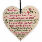 Auntie And Uncle Gifts For Christmas Wooden Heart Aunt Uncle