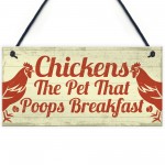 Funny Chicken Signs For Coop Garden Gate Home Novelty Plaque