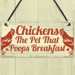 Funny Chicken Signs For Coop Garden Gate Home Novelty Plaque