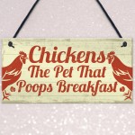 Funny Chicken Signs For Coop Garden Gate Home Novelty Plaque