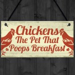 Funny Chicken Signs For Coop Garden Gate Home Novelty Plaque