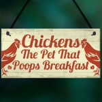 Funny Chicken Signs For Coop Garden Gate Home Novelty Plaque