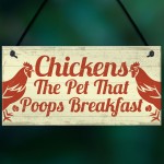 Funny Chicken Signs For Coop Garden Gate Home Novelty Plaque