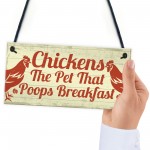 Funny Chicken Signs For Coop Garden Gate Home Novelty Plaque