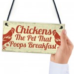 Funny Chicken Signs For Coop Garden Gate Home Novelty Plaque