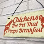 Funny Chicken Signs For Coop Garden Gate Home Novelty Plaque