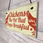 Funny Chicken Signs For Coop Garden Gate Home Novelty Plaque