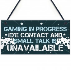 Funny Gaming Door Sign Novelty Gamer Gifts Accessories Gift Son