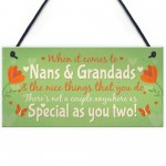 Gifts For NAN And GRANDAD Hanging Plaque Thank You Gift Keespake