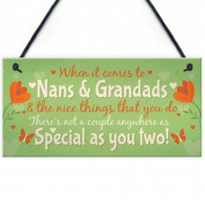Gifts For NAN And GRANDAD Hanging Plaque Thank You Gift Keespake