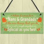 Gifts For NAN And GRANDAD Hanging Plaque Thank You Gift Keespake