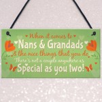 Gifts For NAN And GRANDAD Hanging Plaque Thank You Gift Keespake